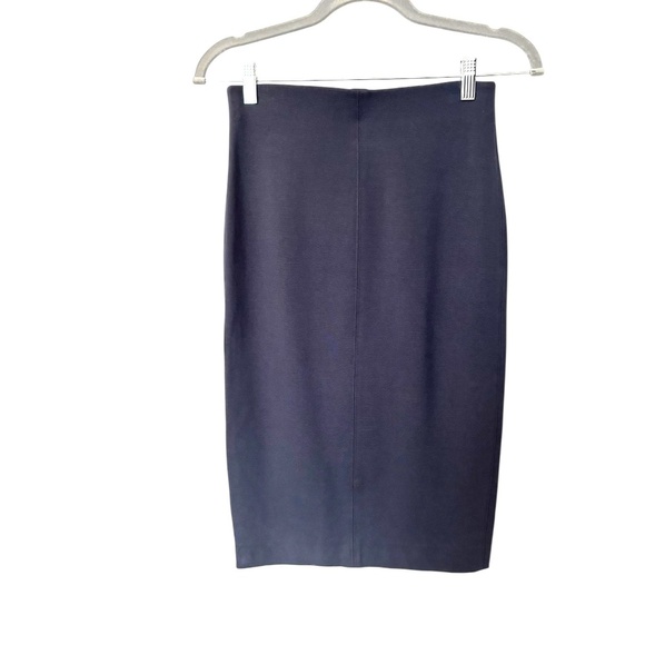 Aritzia Wilfred Lux Ponte High Waist Pencil Skirt Navy Size Small - Picture 2 of 5